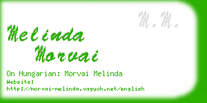 melinda morvai business card